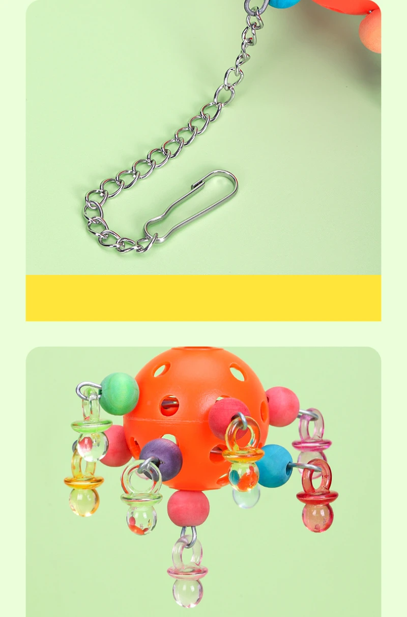 Brinquedo para Pássaros com Furos de Forragem e Balanço - Imagem 5