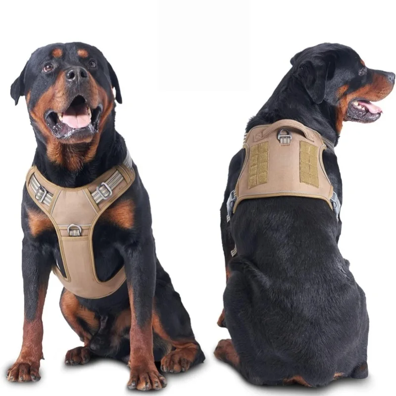Coleira e Guia para Cães Grandes com Bolsos Molle - Imagem 2