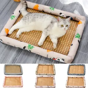 tapete para gatos e cães de rattan