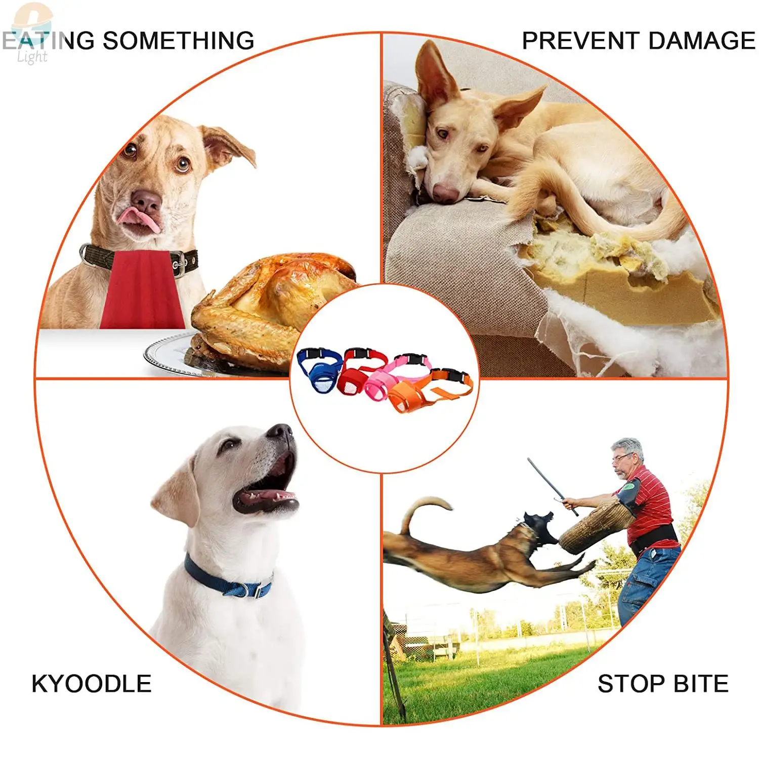 Focinheira para Cães de Nylon Ajustável com Malha Respirável - Image 4
