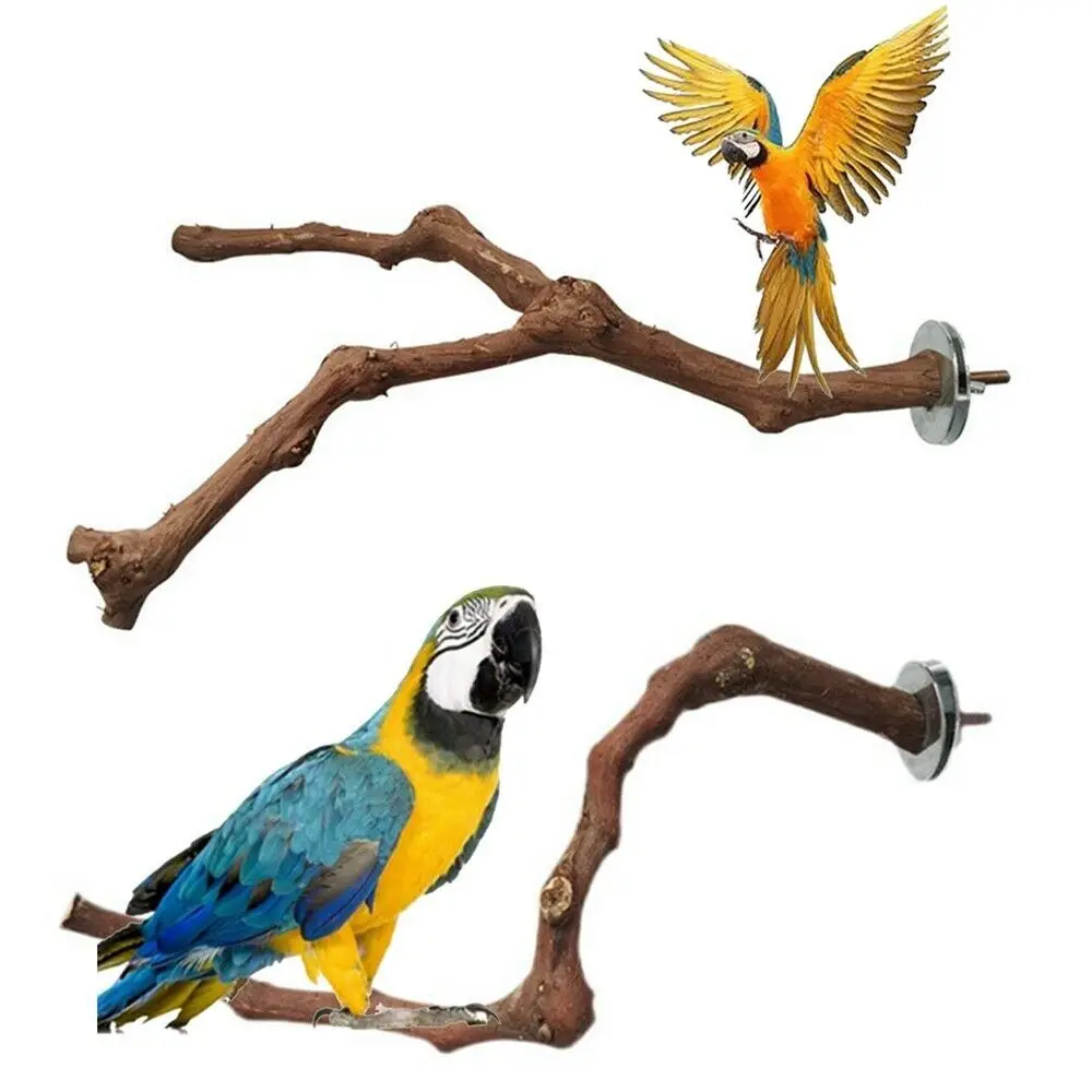 Poleiro de Madeira Natural para Pássaros com Parafuso de Fixação - Imagem 2