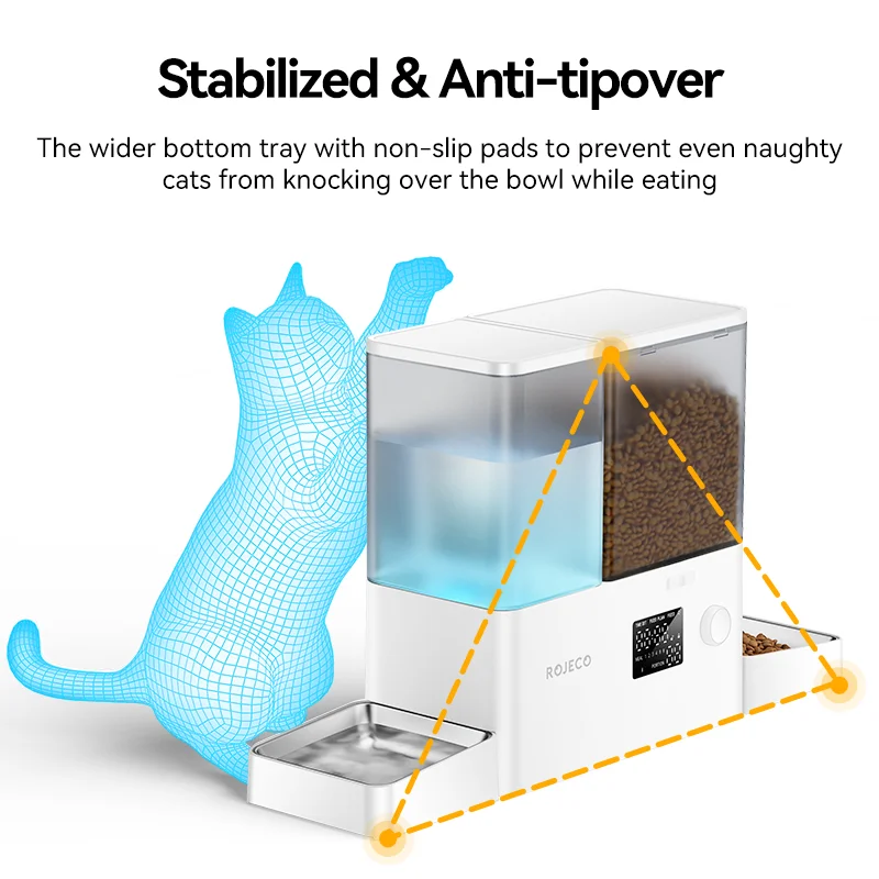 Rojeco Alimentador e Bebedouro Automático Cães Gatos 8,5 L - Image 6