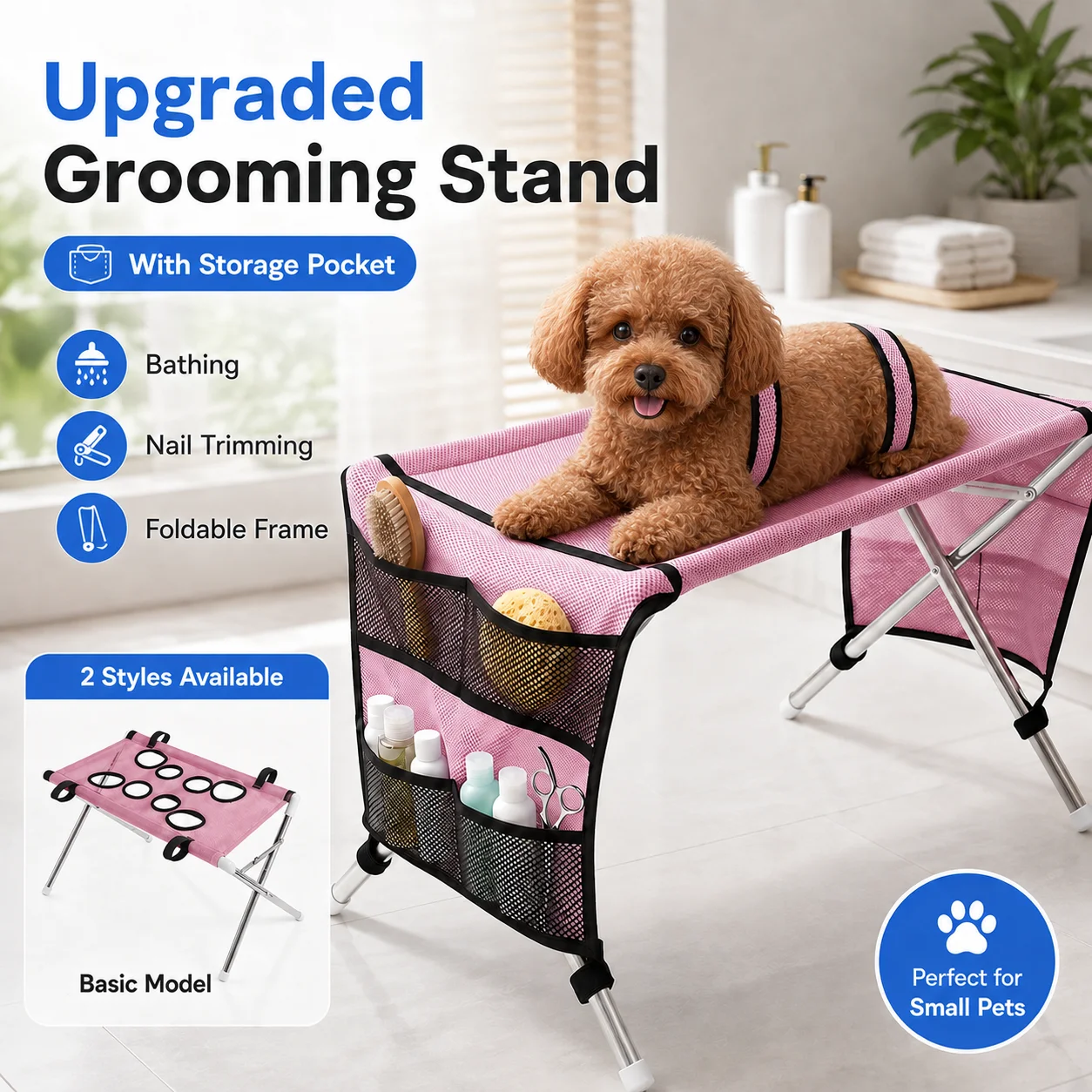 Mesa de Tosa para Cães e Gatos Pequenos Dobrável - Imagem 3