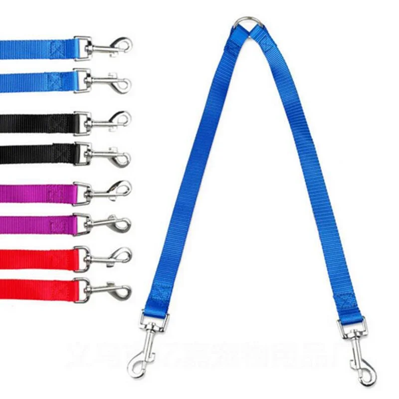 Coleira Dupla para Cães Nylon 1.5 cm x 40 cm para Passeio - Imagem 6