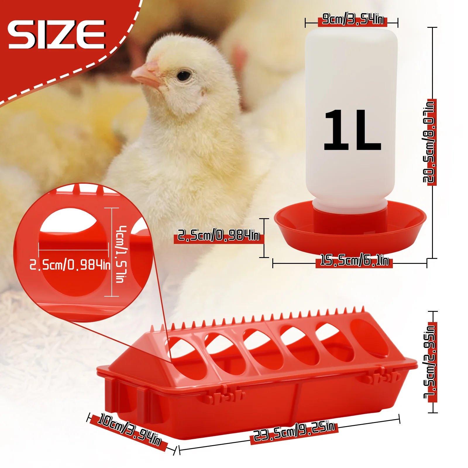 Bebedouro para Aves com Plástico Durável e Design à Prova de Vazamentos - Imagem 2