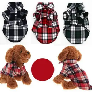 camisa xadrez para cães pequenos