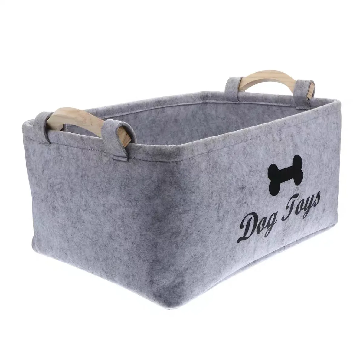 Cesto Organizador para Brinquedos de Cães de Feltro Dobrável - Imagem 2