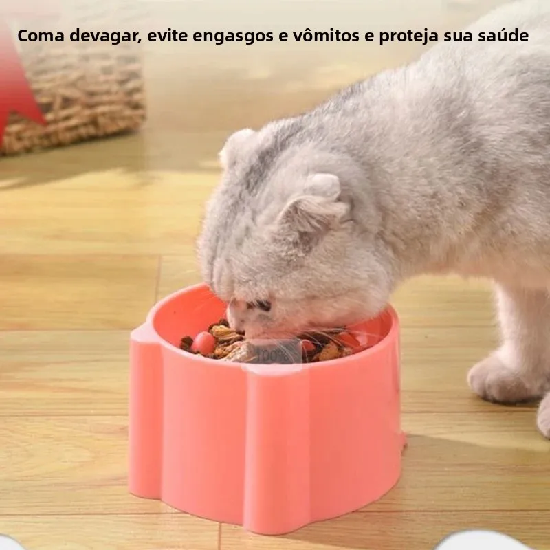 Comedouro Lento para Cães e Gatos de Plástico Durável Azul - Imagem 5