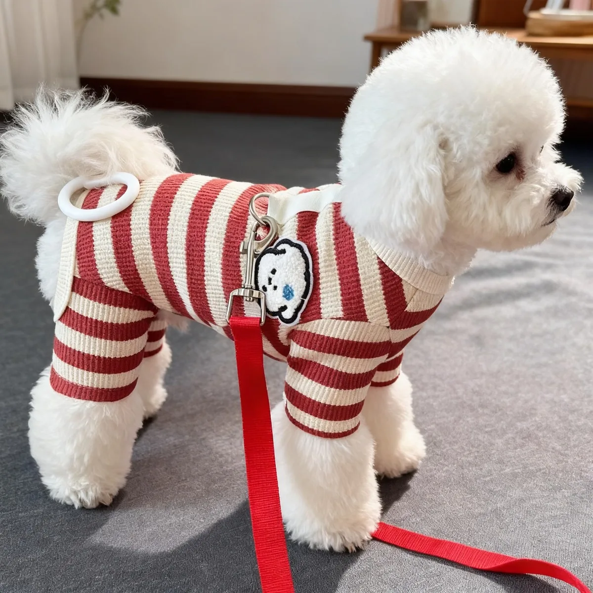 Roupa para Cães Pequenos com Listras Quentes para o Inverno - Imagem 4