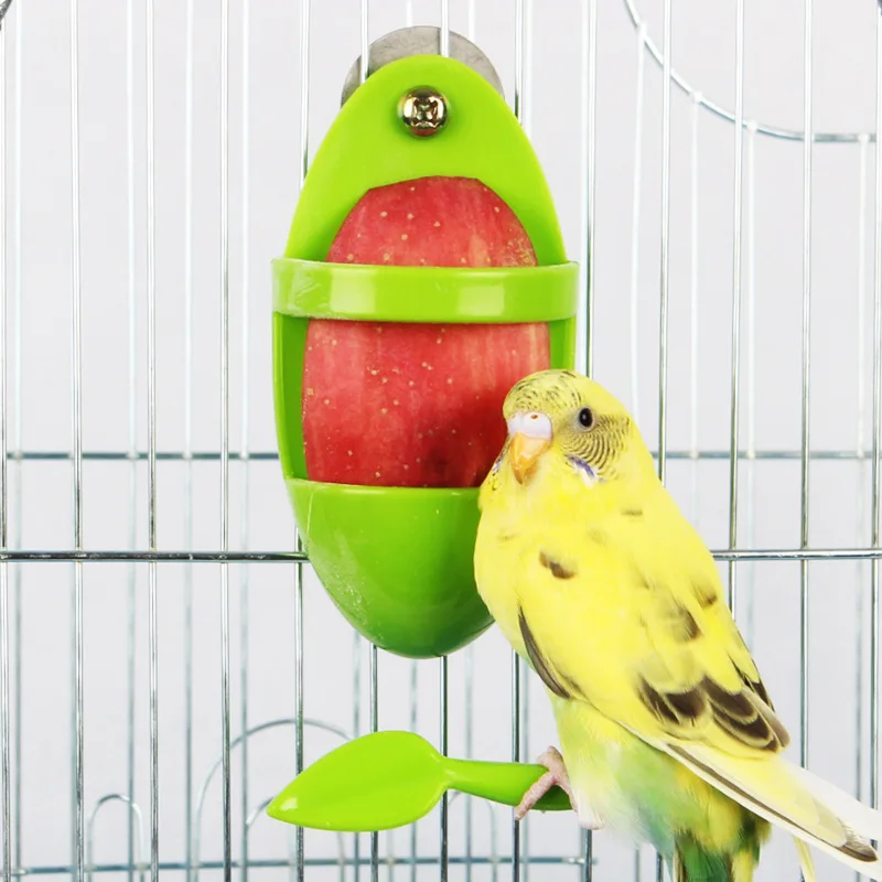 Suporte para Osso de Choco para Pássaros de Plástico Verde 11 cm - Imagem 3