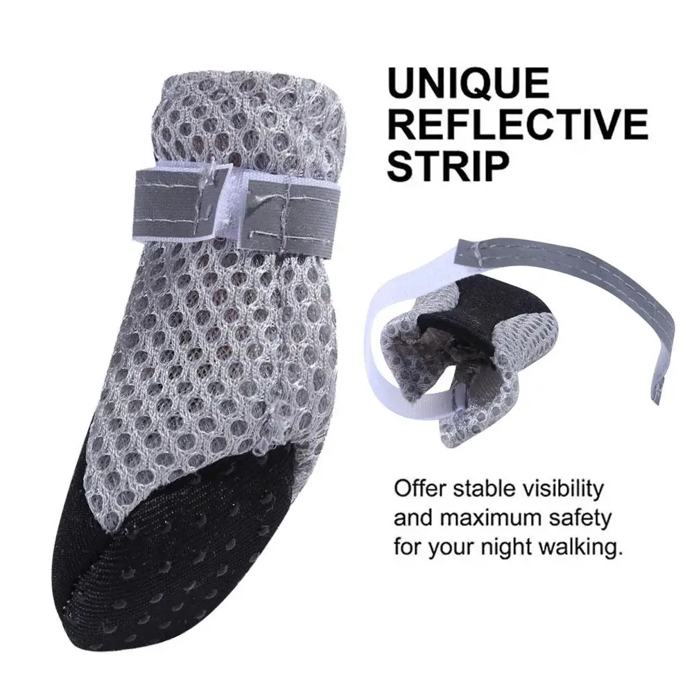 Sapatos para Cães Antiderrapantes Ajustáveis com Faixa Refletiva - Imagem 3