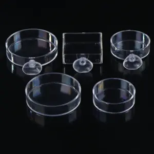 alimentador de aquário acrílico transparente
