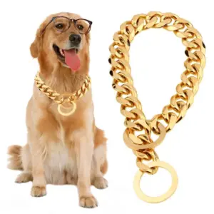 coleira corrente para cães de aço inoxidável