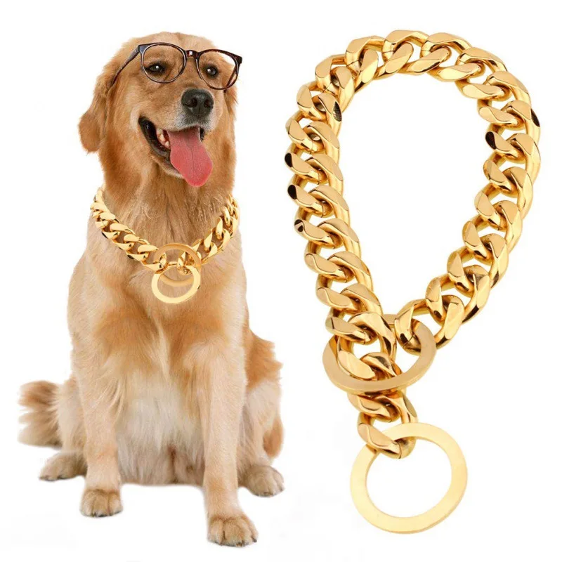 coleira corrente para cães de aço inoxidável
