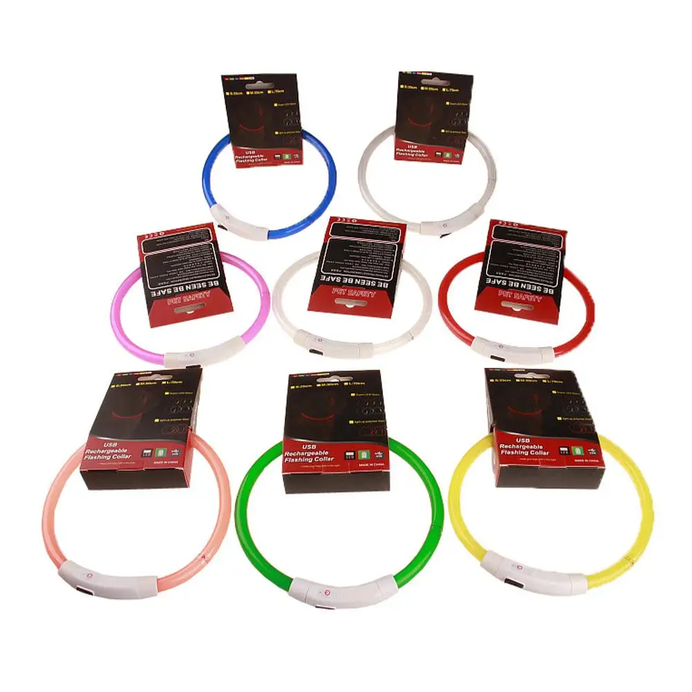 Coleira LED para Cães Recarregável USB com Faixa Refletiva para Passeios Noturnos - Imagem 2