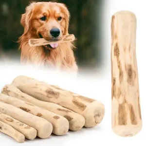brinquedo mastigável para cães de madeira de café