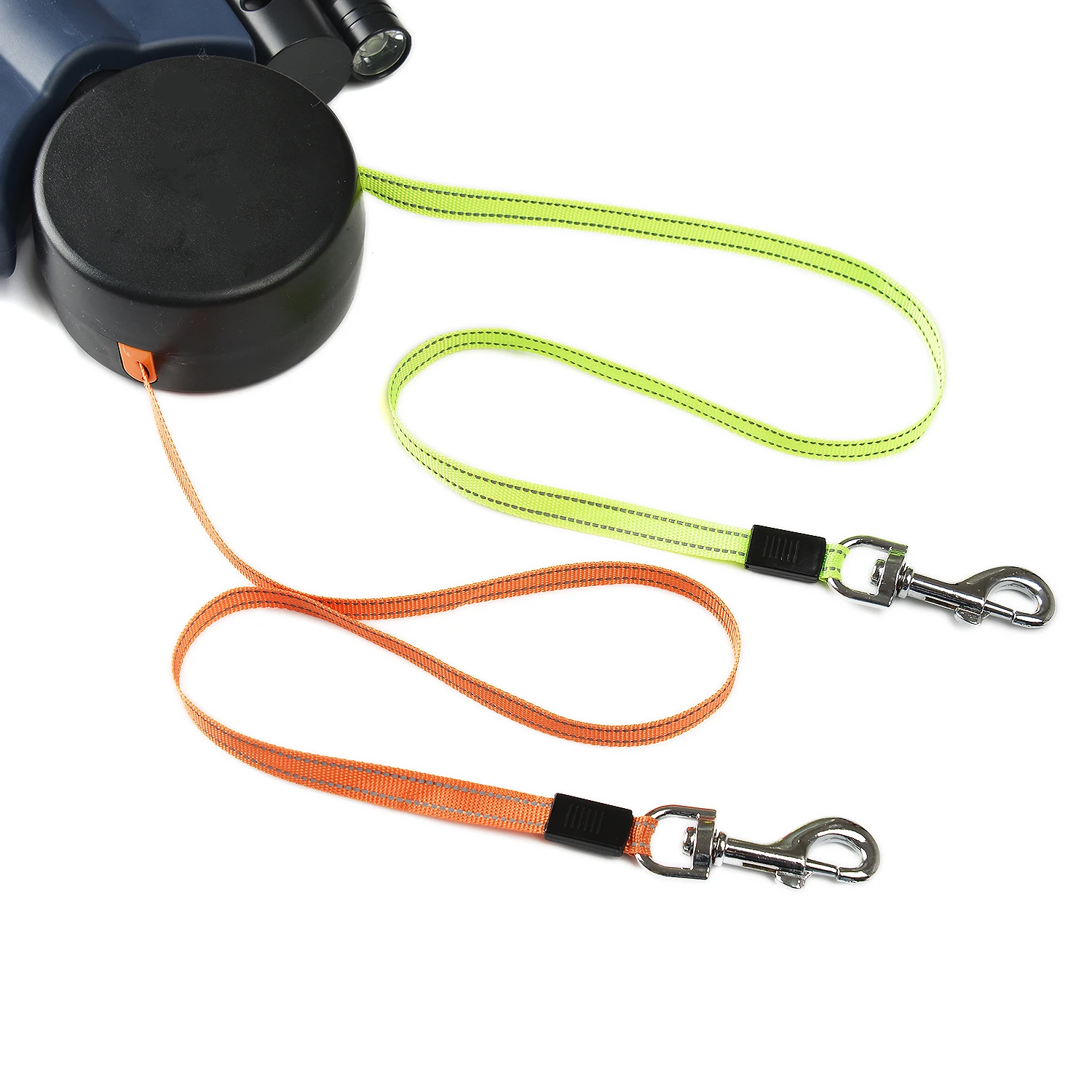 Trela Retrátil Dupla para Cães Pequenos com Lanterna LED - Image 6