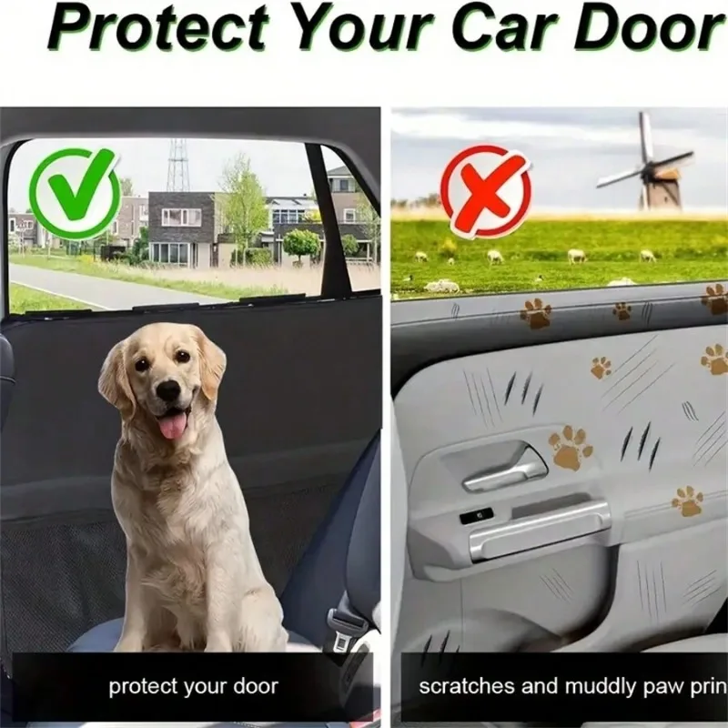 Protetor de Porta de Carro para Pet Grosso Lavável Impermeável - Imagem 2