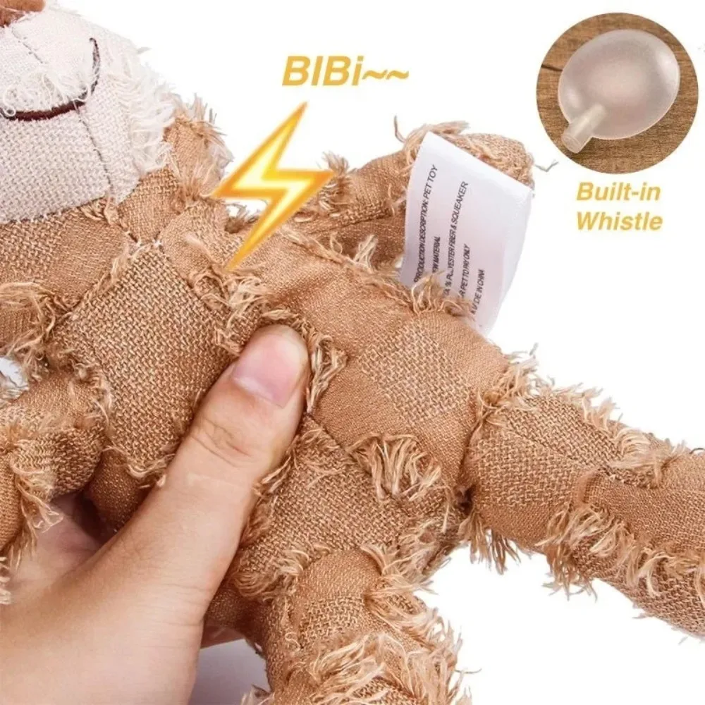 Brinquedo de Pelúcia Urso para Cães com Som e Bordado Elétrico - Imagem 4