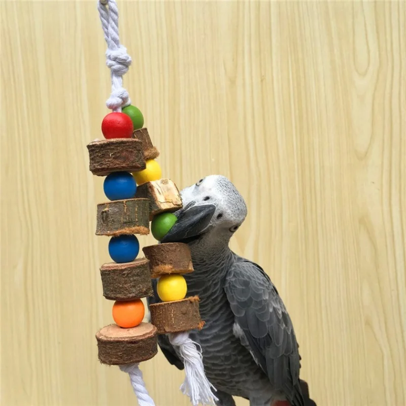 Brinquedo de Madeira para Pássaros Bico Moedor 24 cm para Gaiola - Imagem 2