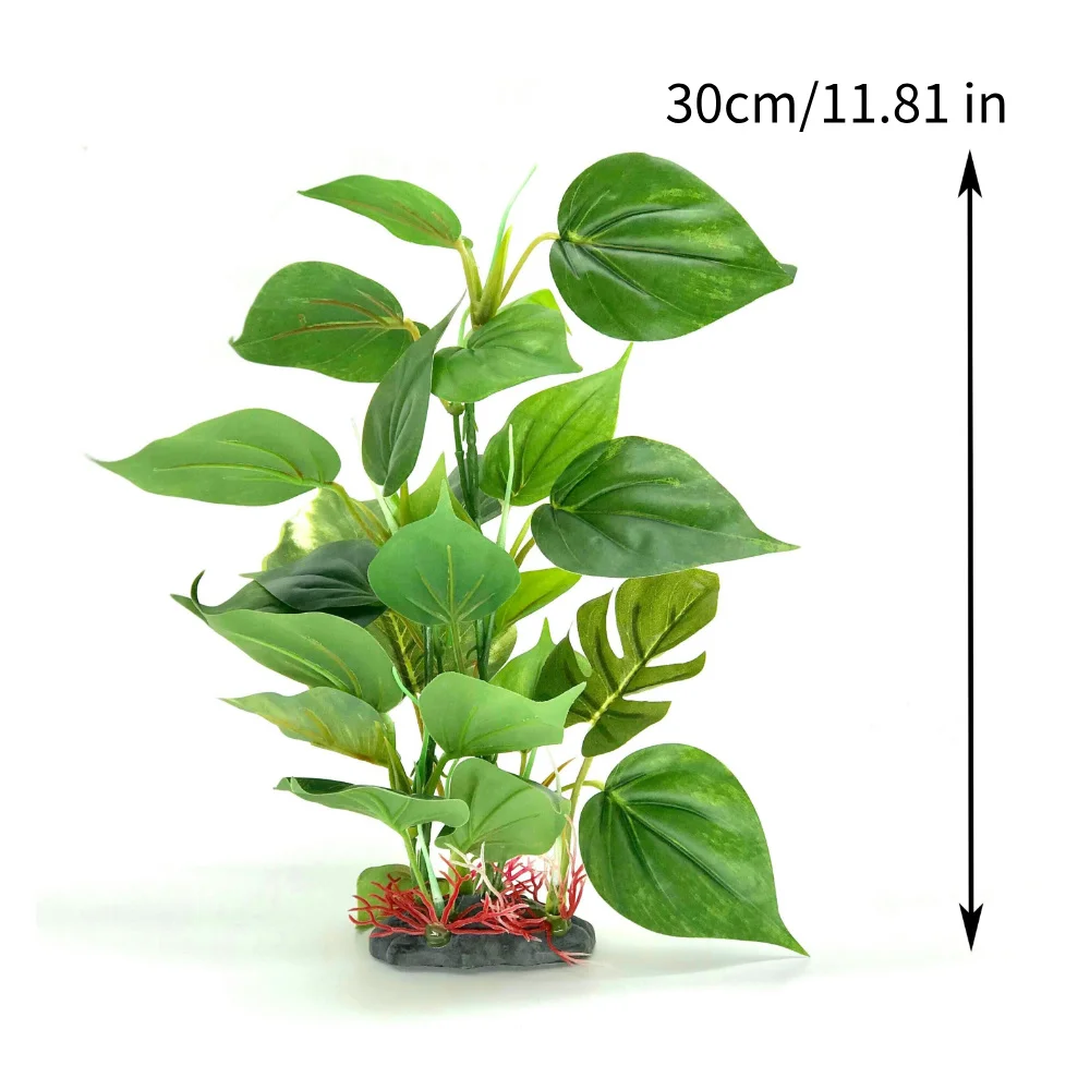 Planta Artificial para Aquário com Folhas Verdes Durável - Imagem 5