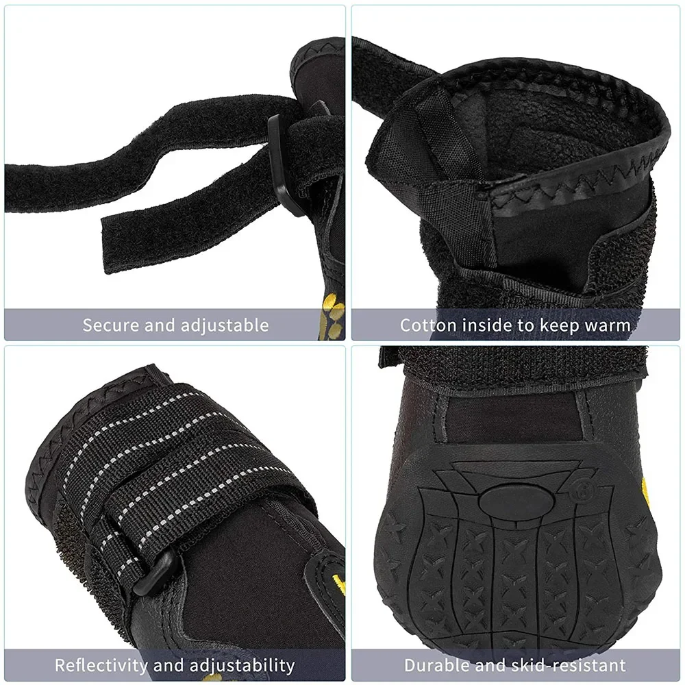 Sapatos para Cães com Sola Antiderrapante e Faixa Refletiva - Imagem 4