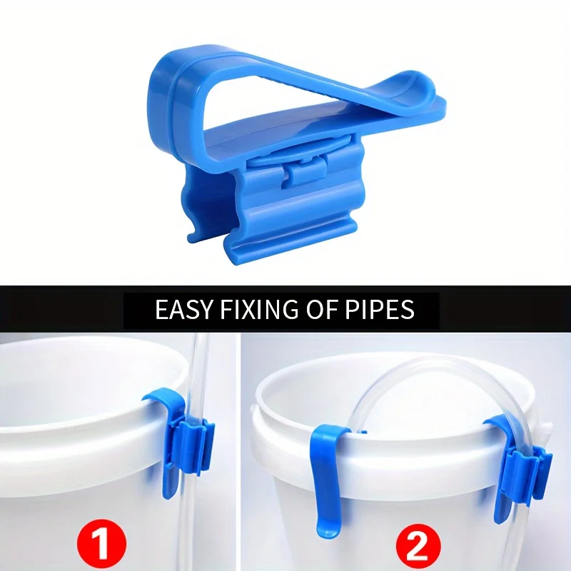 Suporte de Mangueira para Aquário ABS Azul 2 Peças: Fixa Filtro - Imagem 2