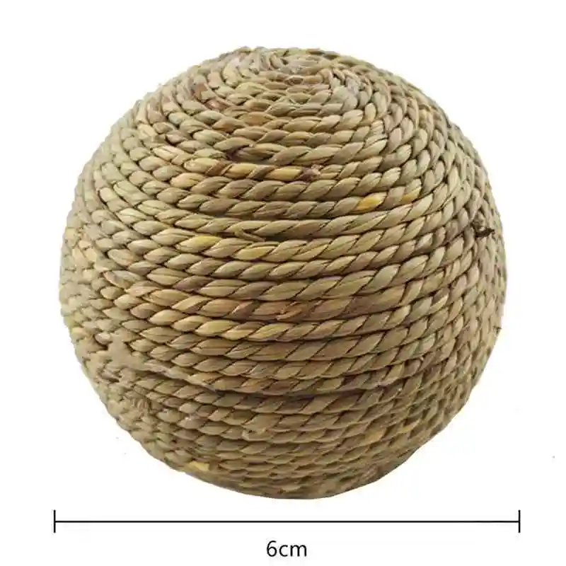 Bola de Grama Natural para Hamster e Roedores 6 cm Interativa - Image 4