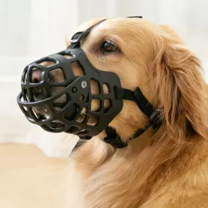 focinheira de silicone para cães médios e grandes