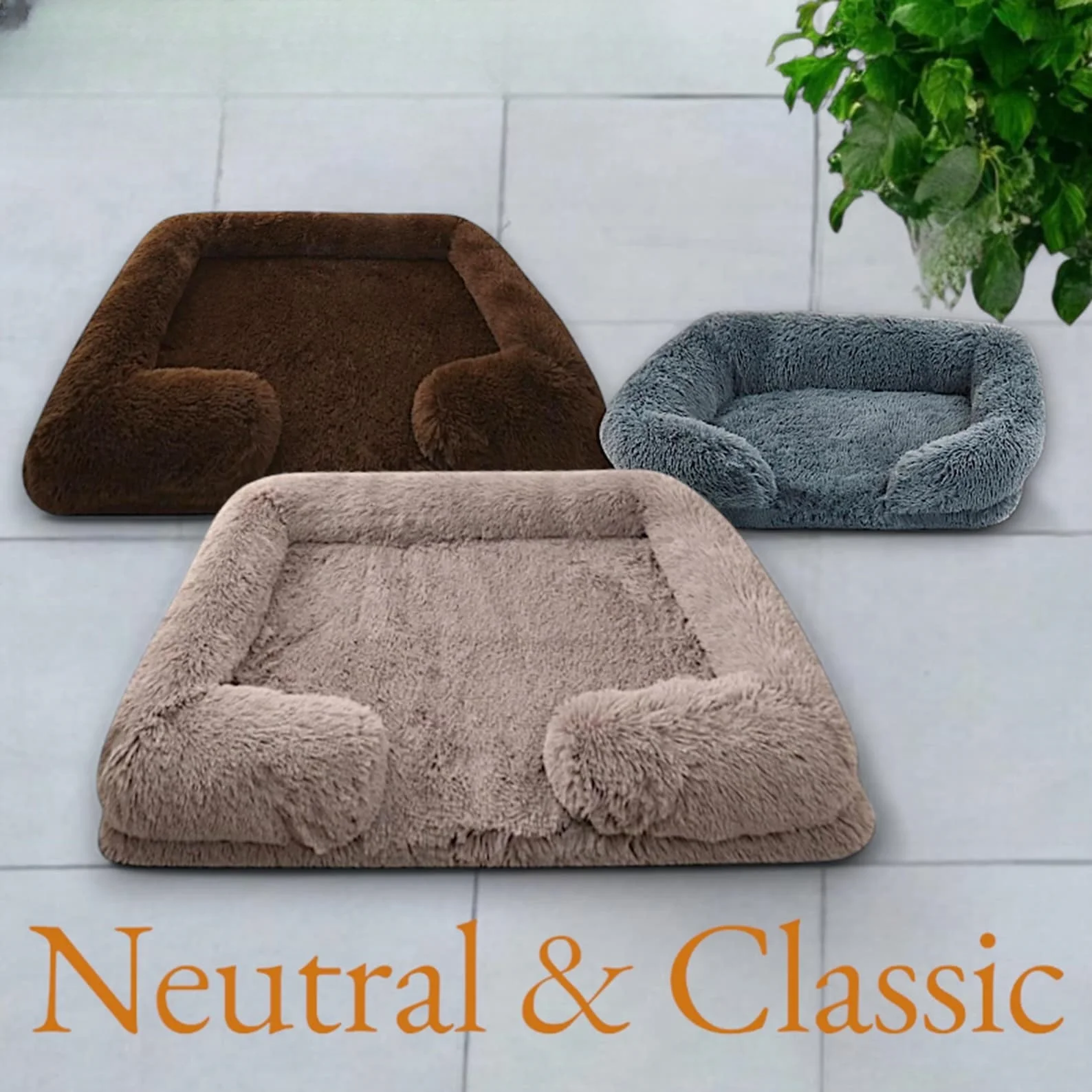 cama sofá de pelúcia para cães e gatos