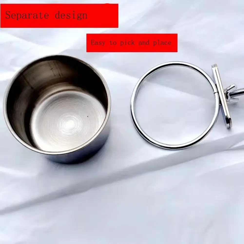 Tigela de Aço Inoxidável para Pássaros com Fixação na Gaiola - Imagem 5