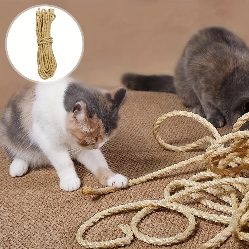 Corda de Sisal Natural para Gatos para Arranhador DIY 33 Pés - Imagem 5