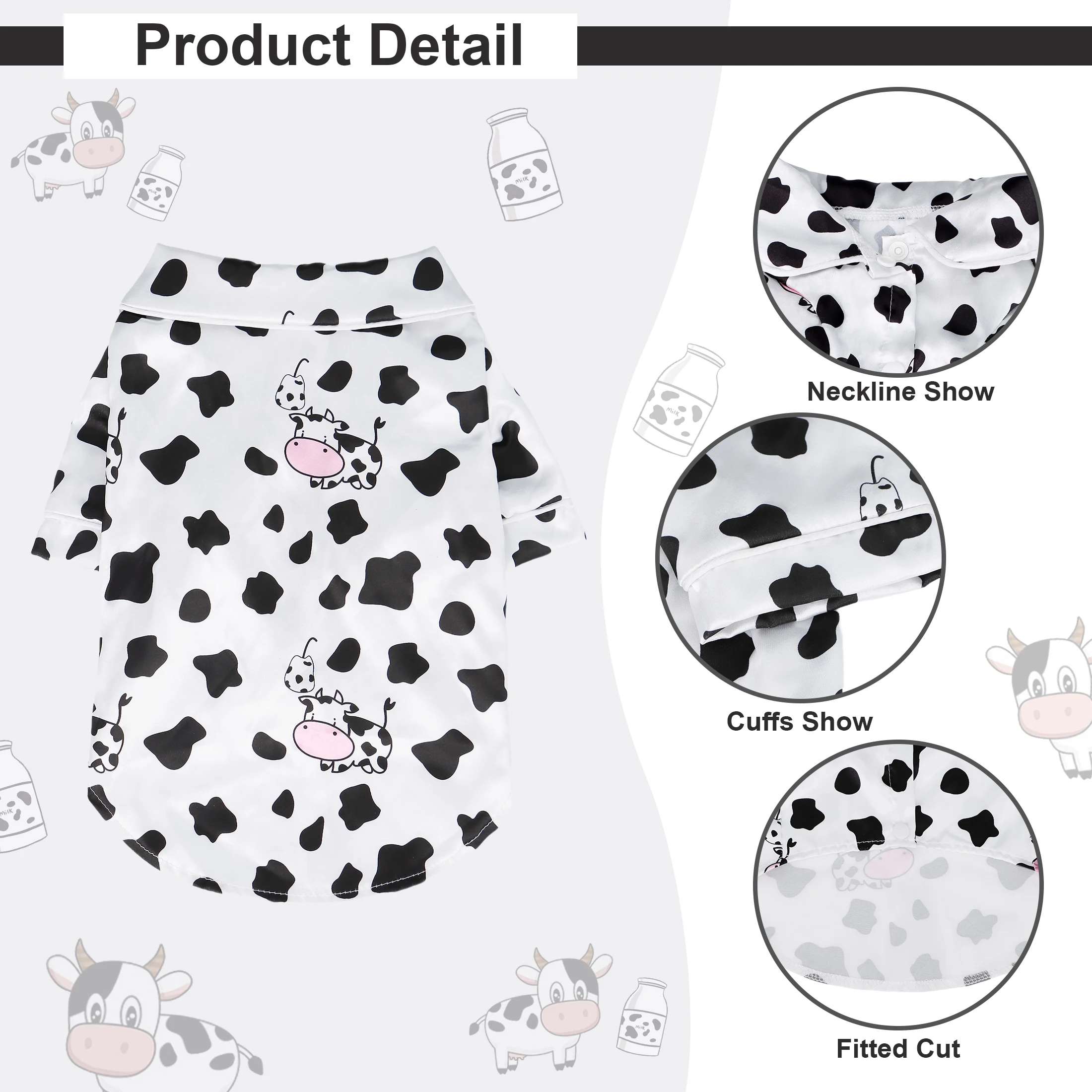 Camiseta para Cães Estampa de Leopardo, Abelha ou Vaca Leve - Image 6