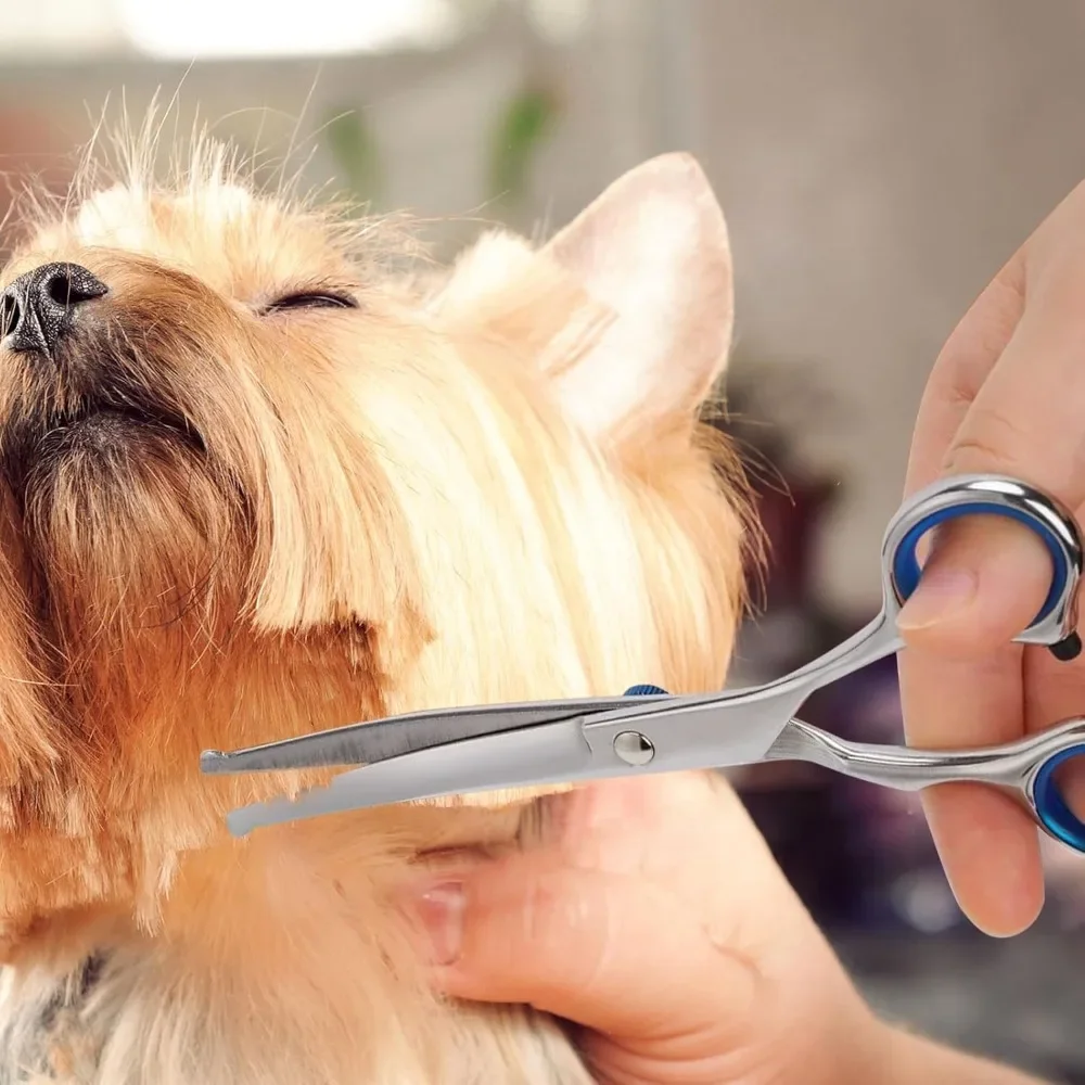 Tesoura para Tosa Pet com Ponta Redonda de Aço Inoxidável - Imagem 6