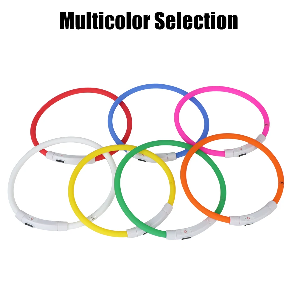 Coleira LED para Cães Recarregável USB Cortável para Ajuste - Image 3