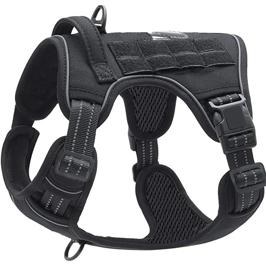 Coleira e Guia para Cães Grandes com Bolsos Molle - Imagem 6