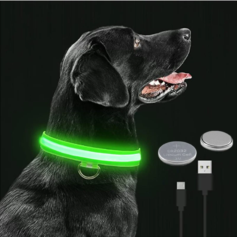 coleira de led para cães recarregável