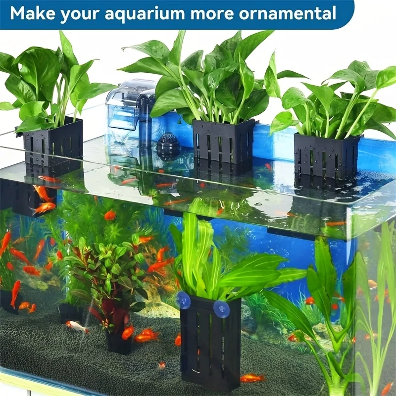 Suporte para Plantas de Aquário em Plástico com Encaixe na Borda - Imagem 4