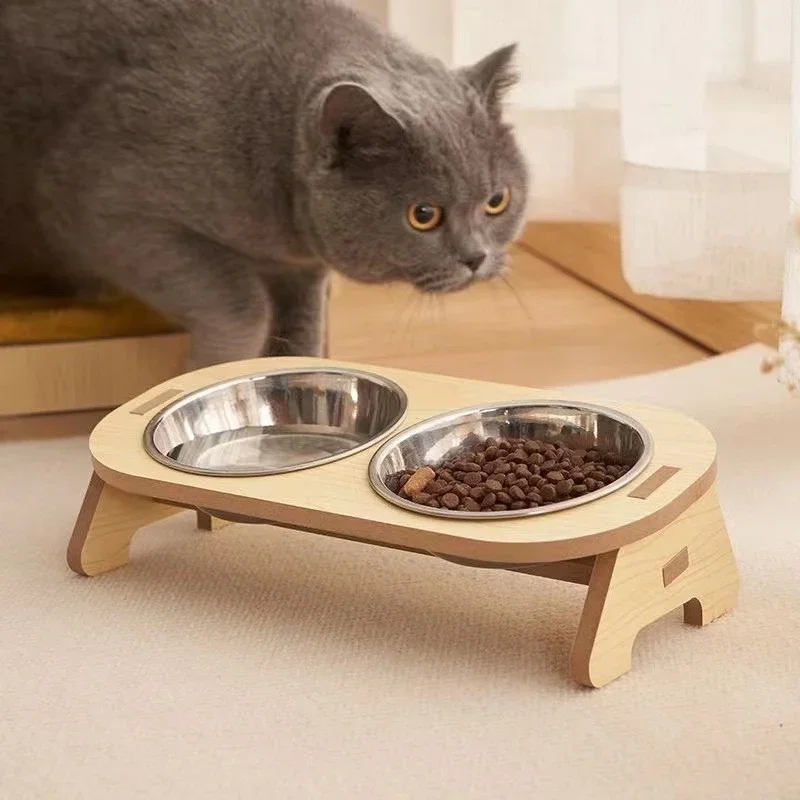 Comedouro Duplo para Gatos e Cães com Base Estável Antiderramamento - Imagem 3