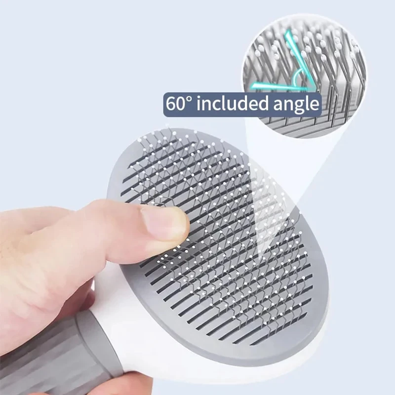 Escova para Gatos e Cães de Aço Inoxidável para Remover Pelos - Imagem 4