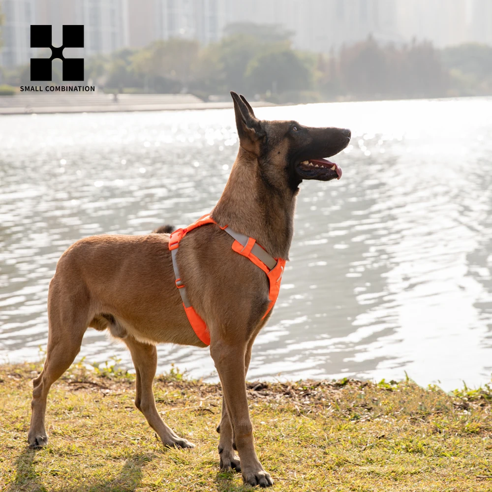 Coleira Peitoral para Cães de Nylon Refletiva com Bolso Ajustável - Imagem 6