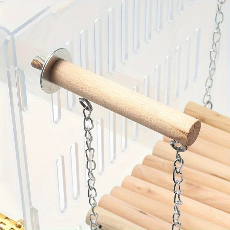 Balanço e Poleiro para Pássaros Pequenos Feito à Mão para Gaiola - Imagem 4