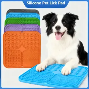 tapete de alimentação lenta de silicone para cães e gatos