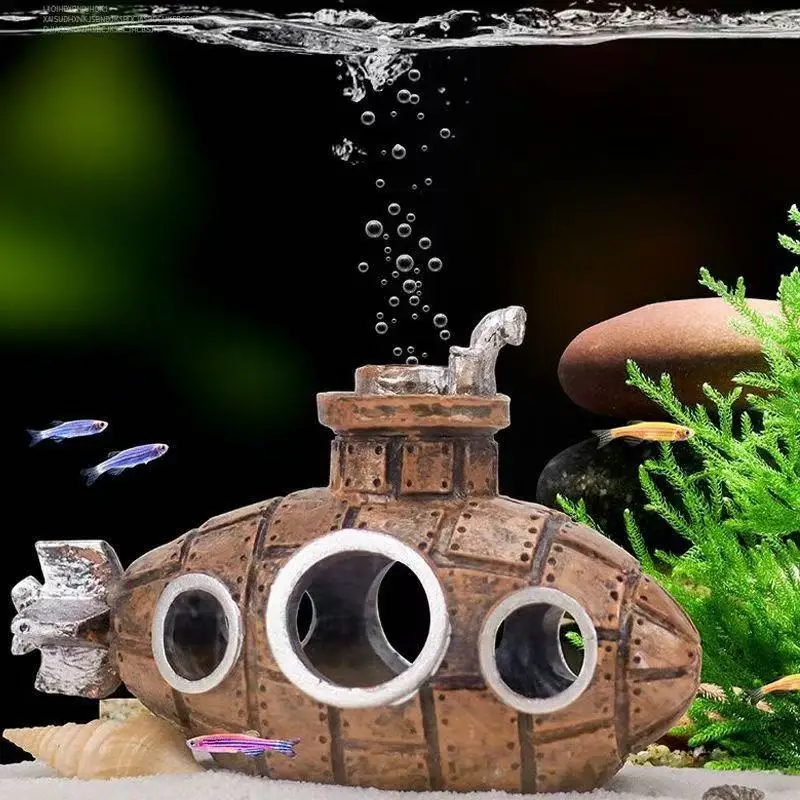 submarino decorativo para aquário