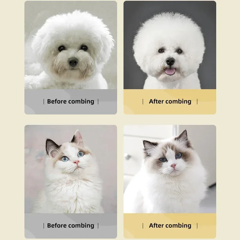 Escova Profissional para Tosa de Cães e Gatos com Dentes de Metal - Imagem 4