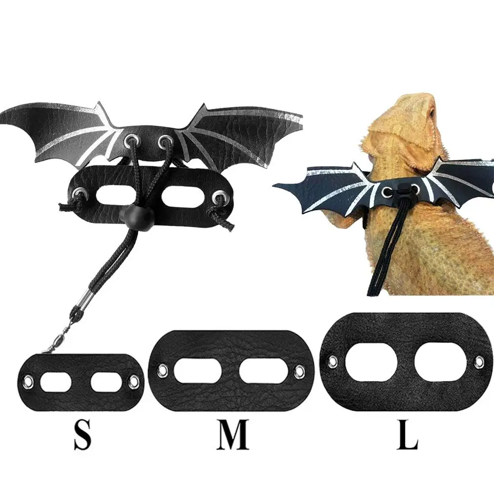 Coleira para Lagarto com Asas de Morcego Ajustável para Passeio - Imagem 4