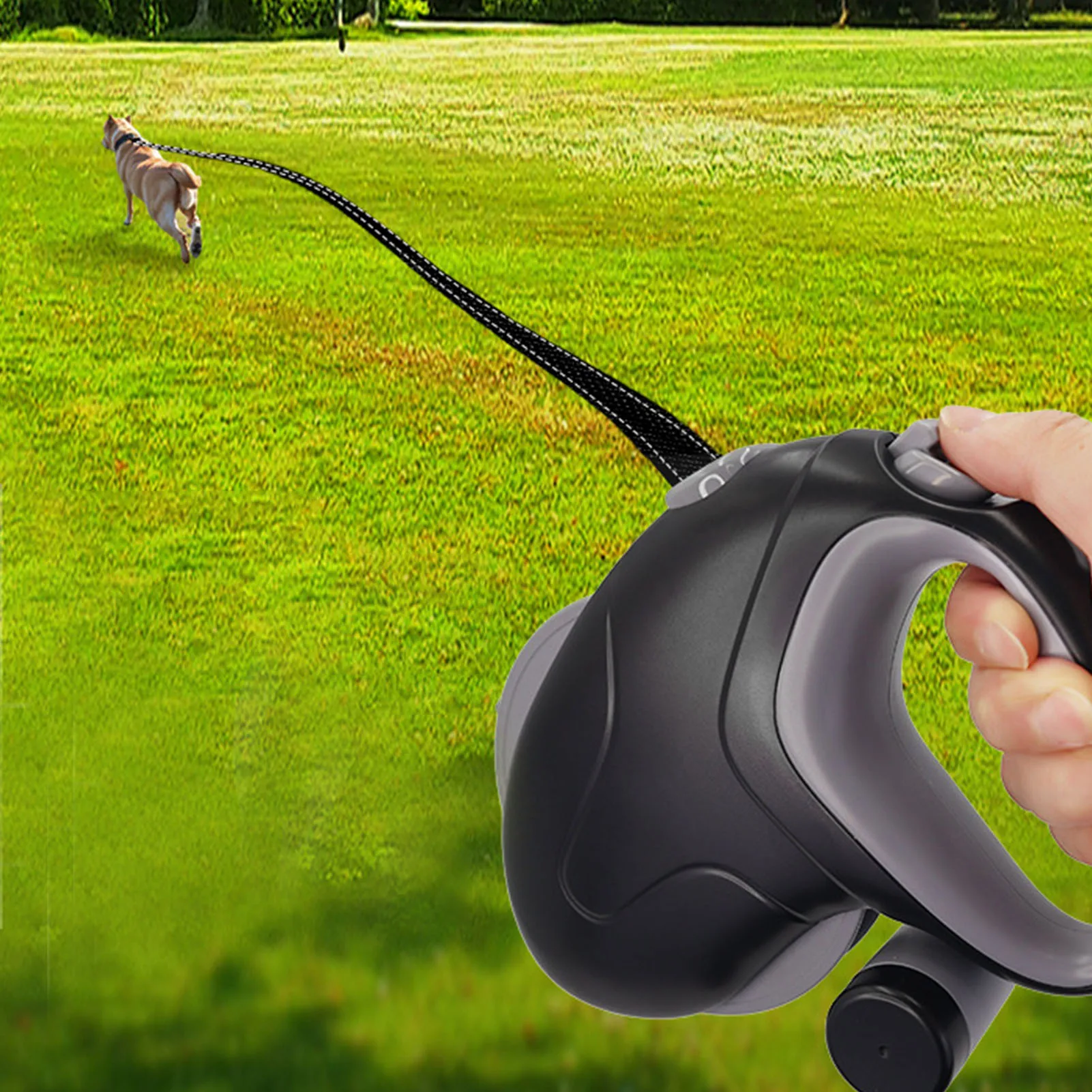 Coleira Retrátil para Cães 10 m com Rotação 360° e Cabo Antiderrapante - Image 5