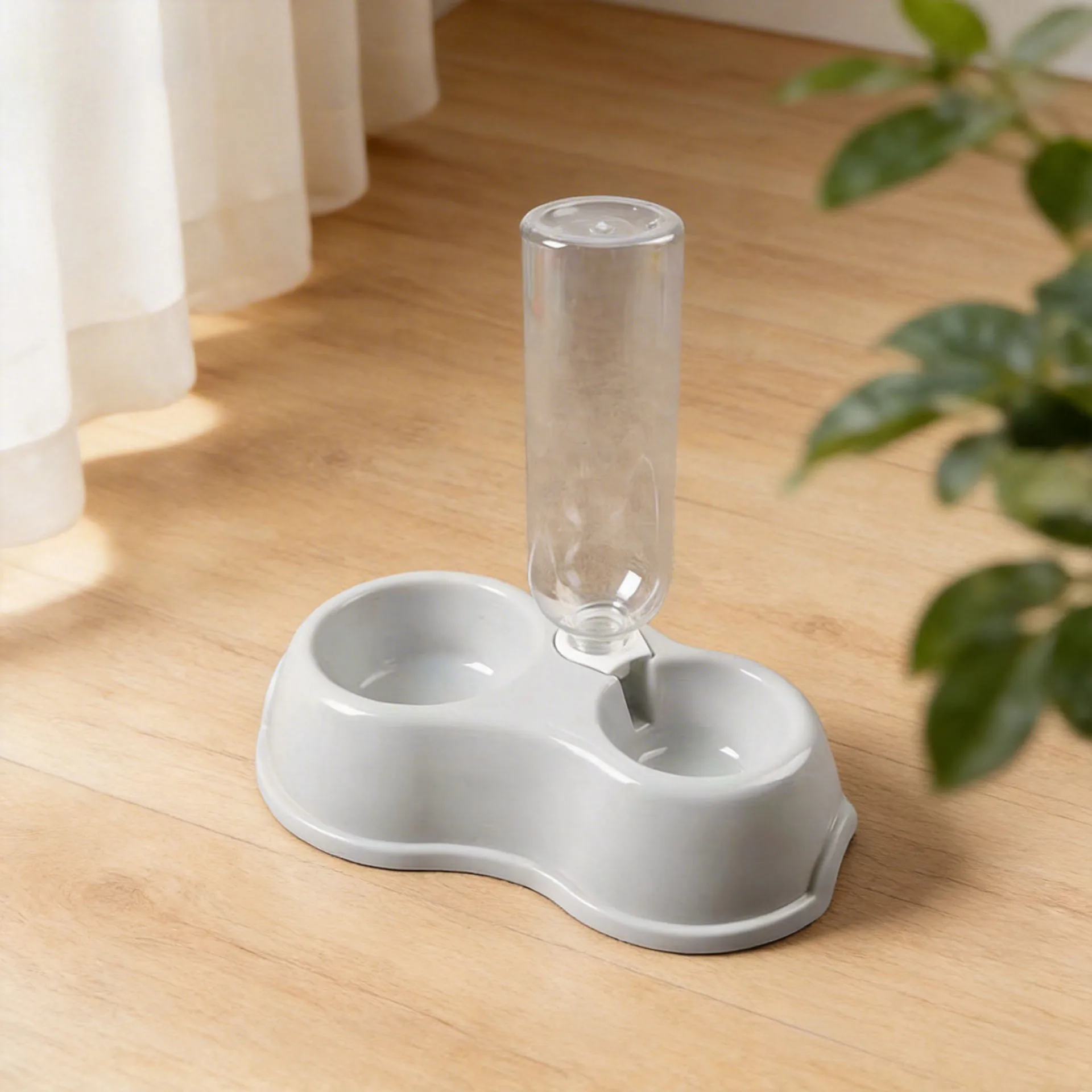 Tigela Dupla para Pets com Bebedouro Integrado Azul - Imagem 4