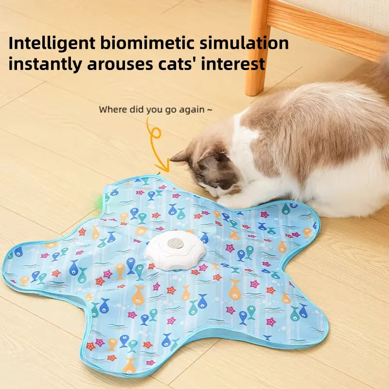 Brinquedo Interativo para Gatos com Sensor, Rato Sonoro e Pena - Image 3