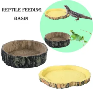tigela de resina para répteis